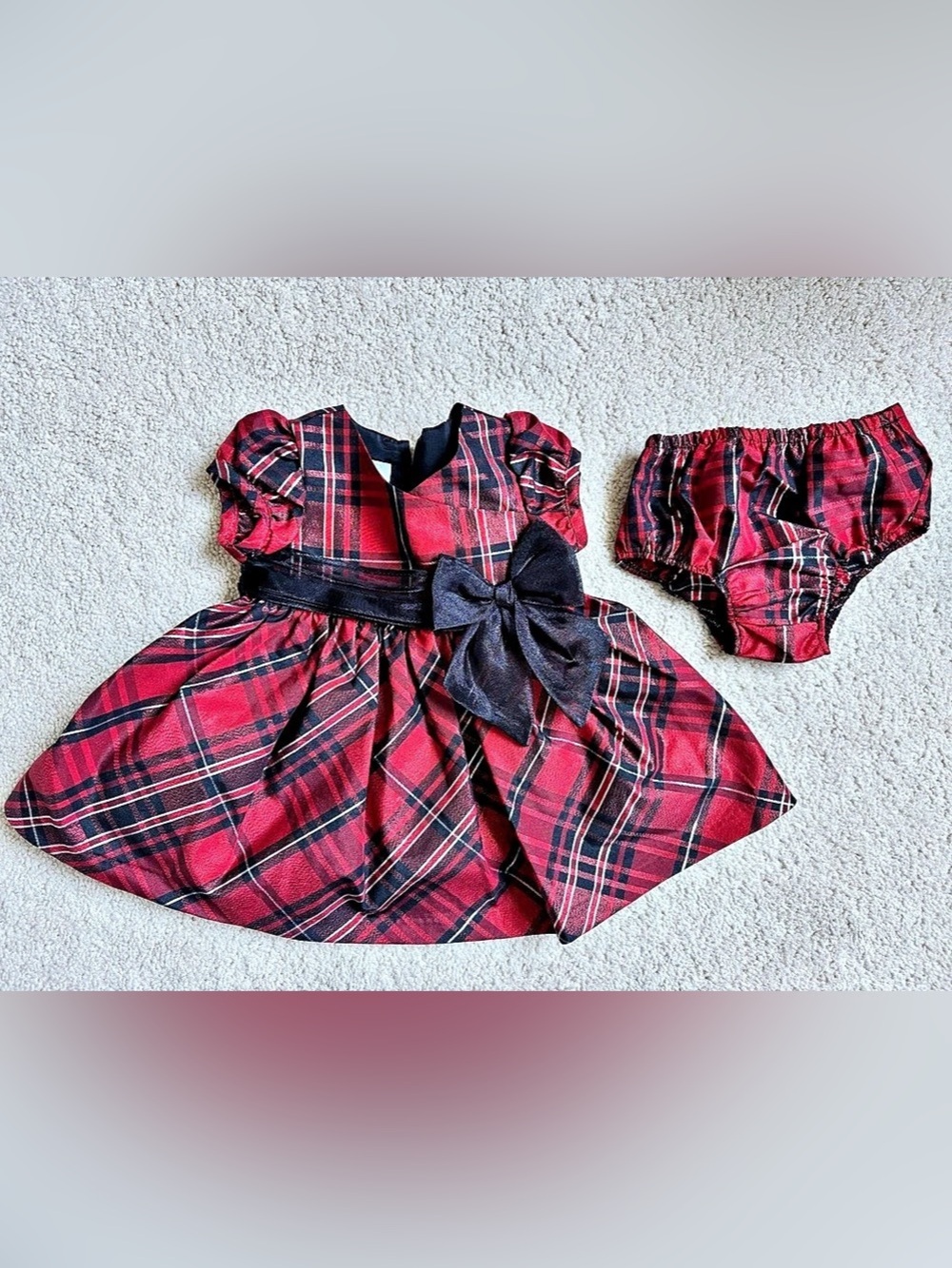 Bonnie Baby 3-6M Christmas Dress Set